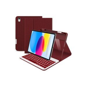 iPad A16 11" & 10th Gen 10.9" Keyboard Case – 7-Color Backlit, Red New in Box